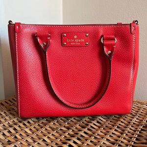 Kate Spade Cherry Red Medium Satchel Purse